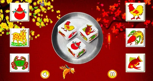 Gà đối diện với nai, tôm đối diện với cá, bầu đối diện với cua