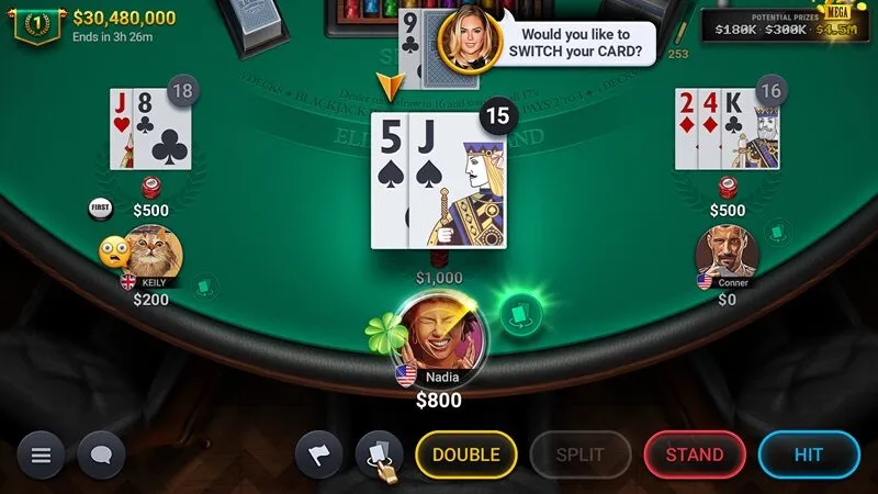 Blackjack SumClub được thiết kế với giao diện tinh tế, đồ họa sắc nét